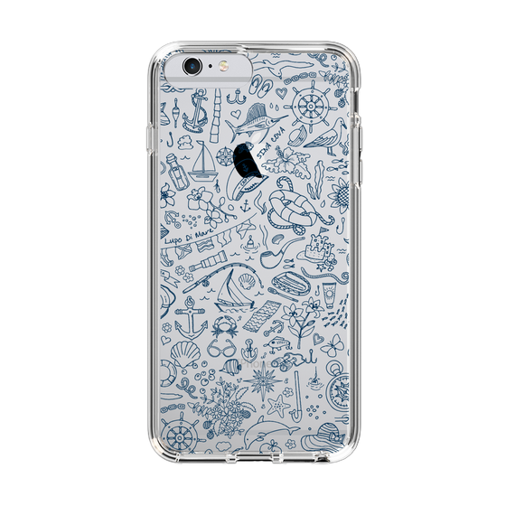 Slim Protection Case［ SINA COVA - Marine Line Art - Navy ］