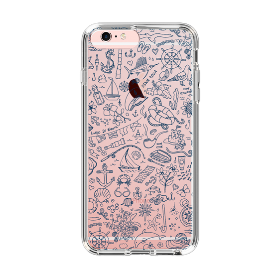 Slim Protection Case［ SINA COVA - Marine Line Art - Navy ］