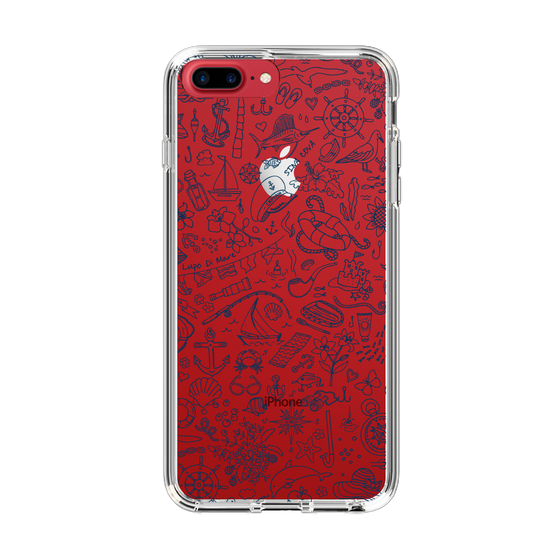 Slim Protection Case［ SINA COVA - Marine Line Art - Navy ］
