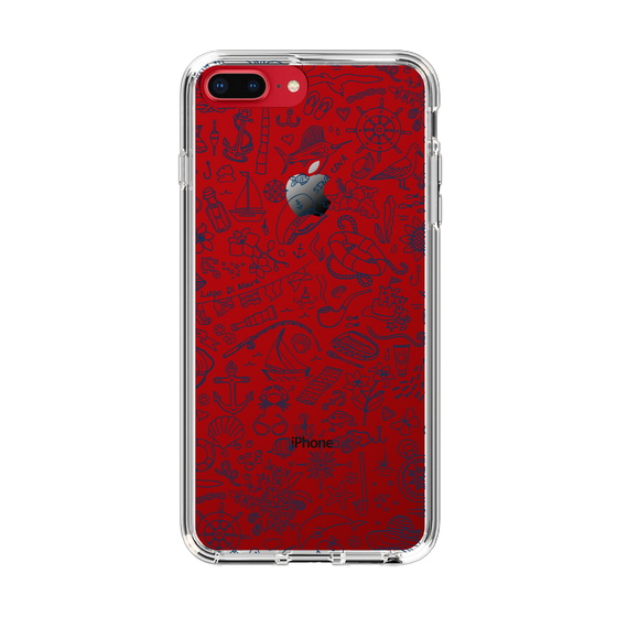 Slim Protection Case［ SINA COVA - Marine Line Art - Navy ］