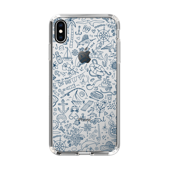 Slim Protection Case［ SINA COVA - Marine Line Art - Navy ］