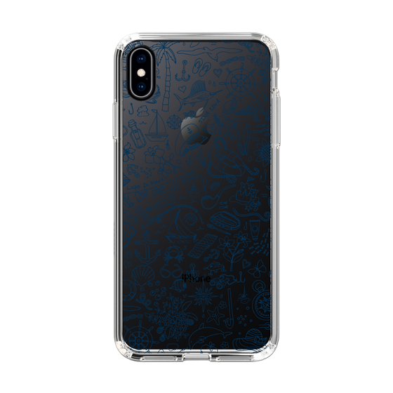 Slim Protection Case［ SINA COVA - Marine Line Art - Navy ］