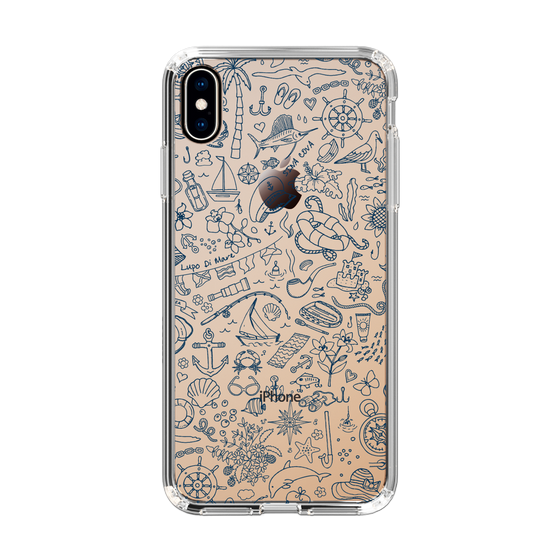 Slim Protection Case［ SINA COVA - Marine Line Art - Navy ］
