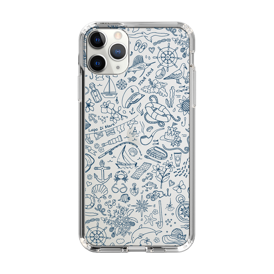 Slim Protection Case［ SINA COVA - Marine Line Art - Navy ］