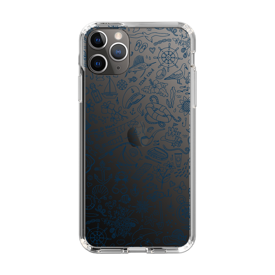 Slim Protection Case［ SINA COVA - Marine Line Art - Navy ］