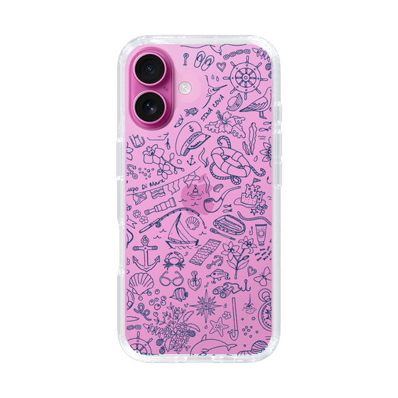 Slim Protection Case［ SINA COVA - Marine Line Art - Navy ］