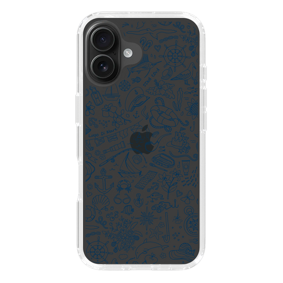 Slim Protection Case［ SINA COVA - Marine Line Art - Navy ］
