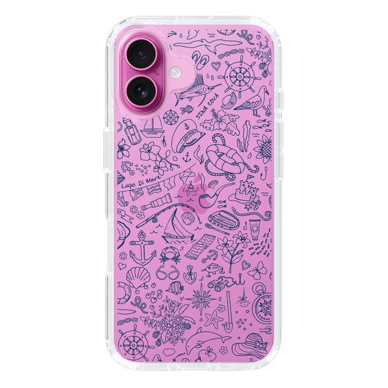 Slim Protection Case［ SINA COVA - Marine Line Art - Navy ］