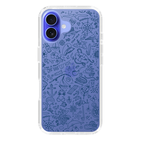 Slim Protection Case［ SINA COVA - Marine Line Art - Navy ］
