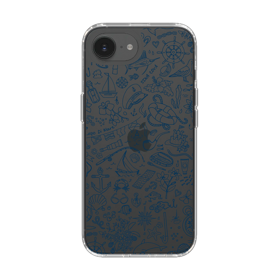 Slim Protection Case［ SINA COVA - Marine Line Art - Navy ］
