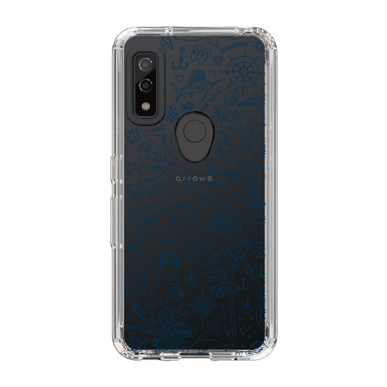 Slim Protection Case［ SINA COVA - Marine Line Art - Navy ］