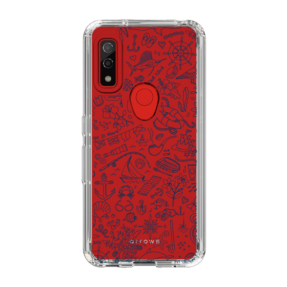 Slim Protection Case［ SINA COVA - Marine Line Art - Navy ］
