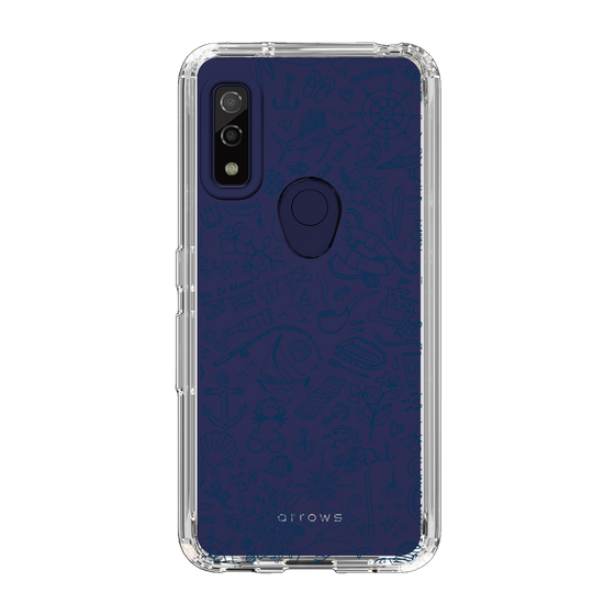 Slim Protection Case［ SINA COVA - Marine Line Art - Navy ］