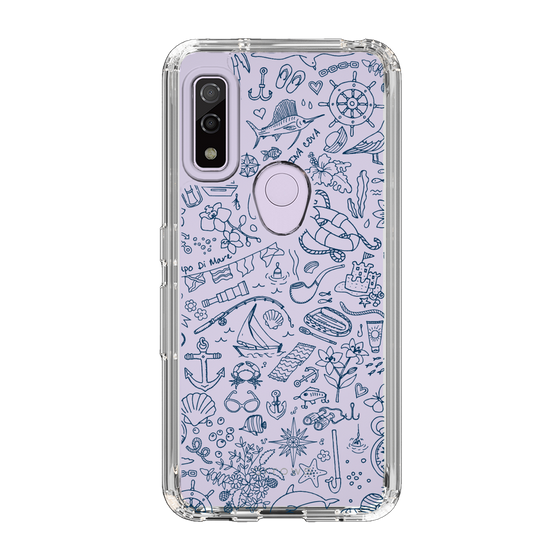 Slim Protection Case［ SINA COVA - Marine Line Art - Navy ］