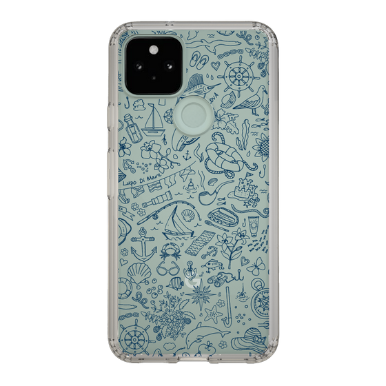 Slim Protection Case［ SINA COVA - Marine Line Art - Navy ］