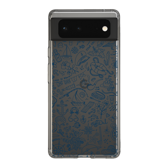 Slim Protection Case［ SINA COVA - Marine Line Art - Navy ］