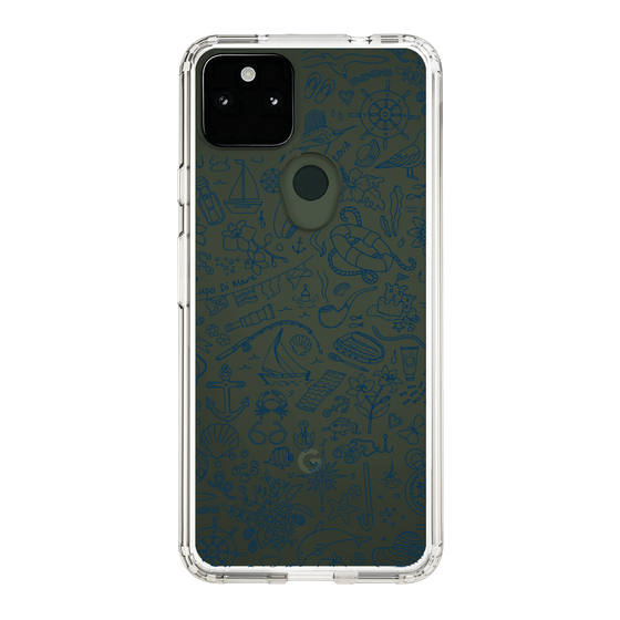 Slim Protection Case［ SINA COVA - Marine Line Art - Navy ］