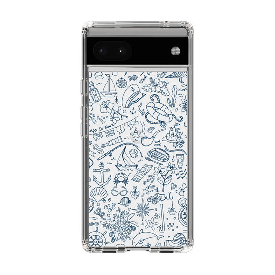 Slim Protection Case［ SINA COVA - Marine Line Art - Navy ］