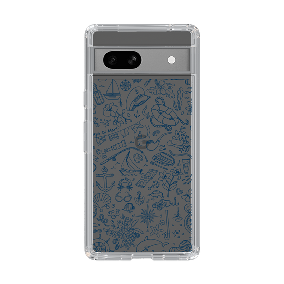 Slim Protection Case［ SINA COVA - Marine Line Art - Navy ］
