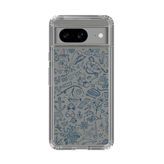 Slim Protection Case［ SINA COVA - Marine Line Art - Navy ］