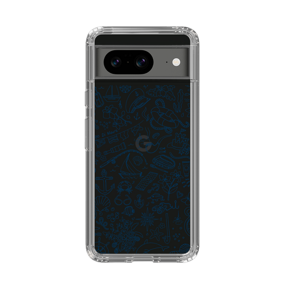 Slim Protection Case［ SINA COVA - Marine Line Art - Navy ］