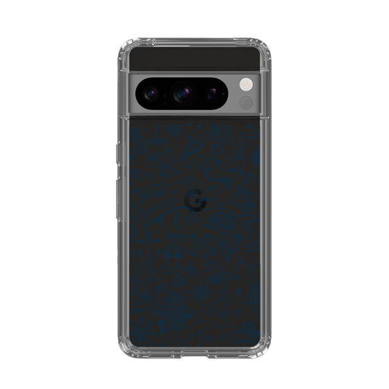 Slim Protection Case［ SINA COVA - Marine Line Art - Navy ］