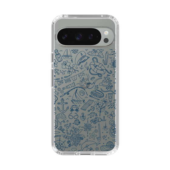 Slim Protection Case［ SINA COVA - Marine Line Art - Navy ］