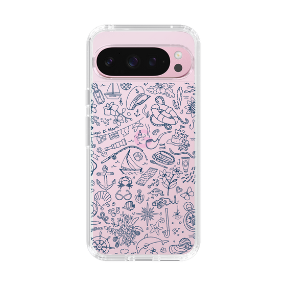 Slim Protection Case［ SINA COVA - Marine Line Art - Navy ］