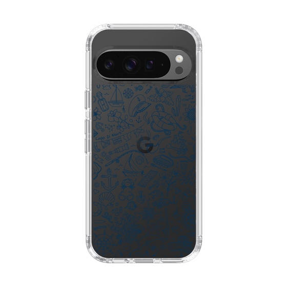 Slim Protection Case［ SINA COVA - Marine Line Art - Navy ］