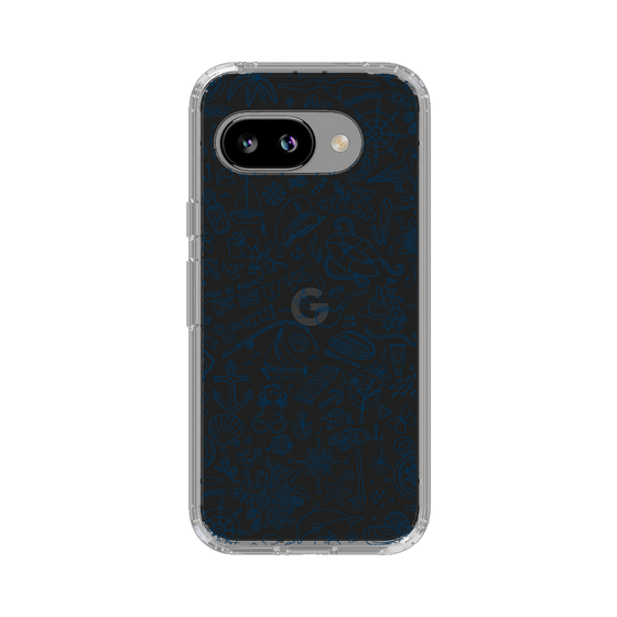 Slim Protection Case［ SINA COVA - Marine Line Art - Navy ］
