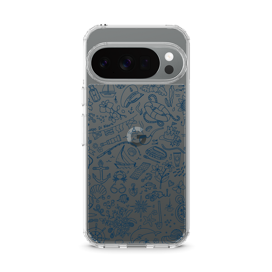 Slim Protection Case［ SINA COVA - Marine Line Art - Navy ］