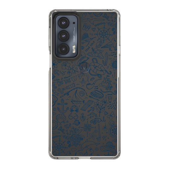 Slim Protection Case［ SINA COVA - Marine Line Art - Navy ］