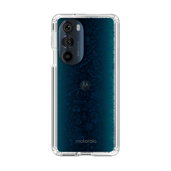 Slim Protection Case［ SINA COVA - Marine Line Art - Navy ］