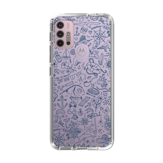 Slim Protection Case［ SINA COVA - Marine Line Art - Navy ］