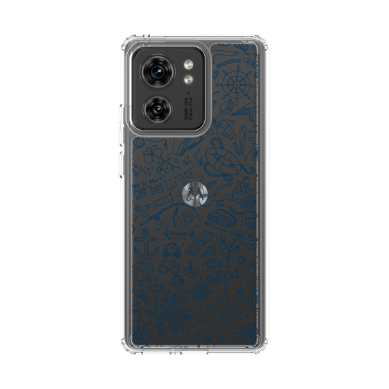 Slim Protection Case［ SINA COVA - Marine Line Art - Navy ］