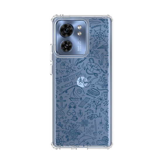 Slim Protection Case［ SINA COVA - Marine Line Art - Navy ］