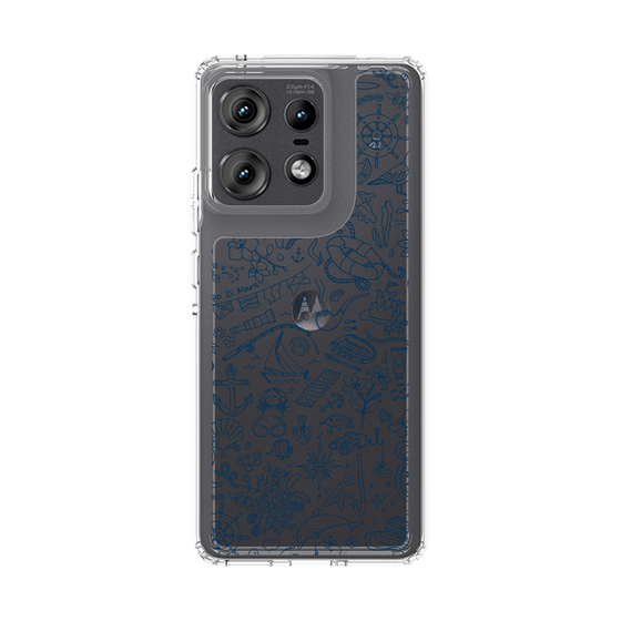 Slim Protection Case［ SINA COVA - Marine Line Art - Navy ］