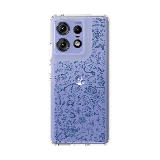 Slim Protection Case［ SINA COVA - Marine Line Art - Navy ］