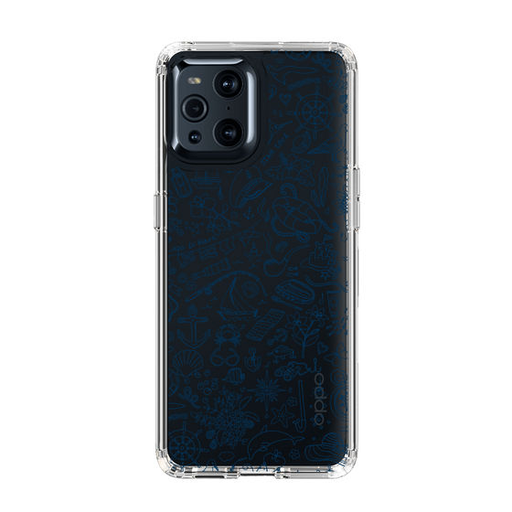 Slim Protection Case［ SINA COVA - Marine Line Art - Navy ］
