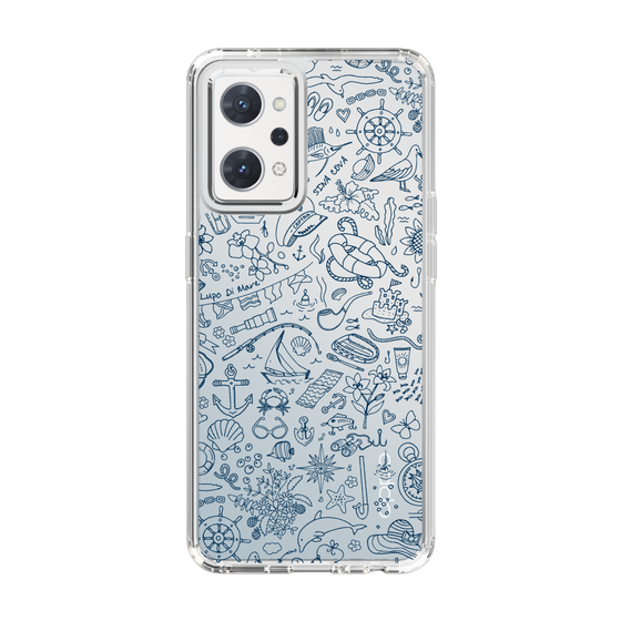 Slim Protection Case［ SINA COVA - Marine Line Art - Navy ］