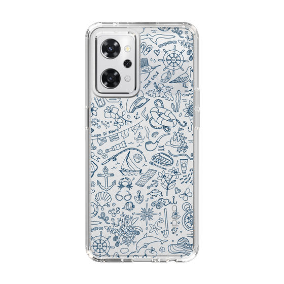 Slim Protection Case［ SINA COVA - Marine Line Art - Navy ］