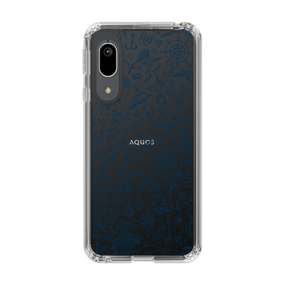 Slim Protection Case［ SINA COVA - Marine Line Art - Navy ］