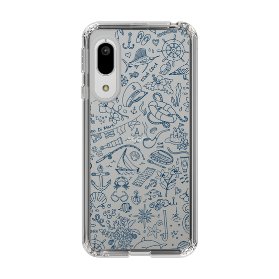 Slim Protection Case［ SINA COVA - Marine Line Art - Navy ］