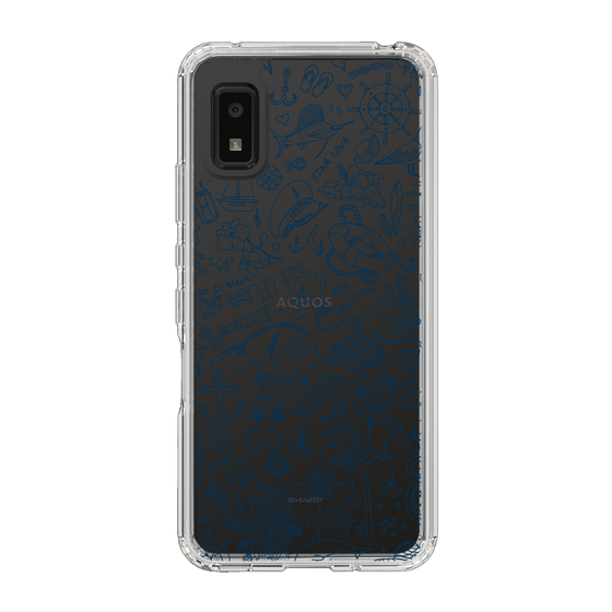 Slim Protection Case［ SINA COVA - Marine Line Art - Navy ］