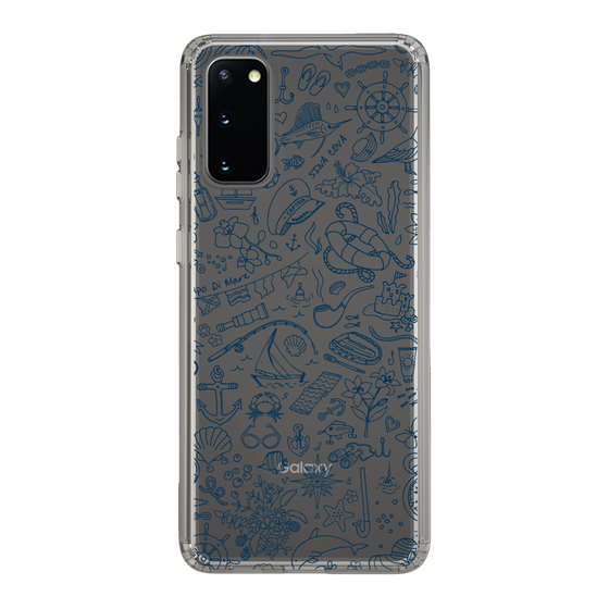 Slim Protection Case［ SINA COVA - Marine Line Art - Navy ］