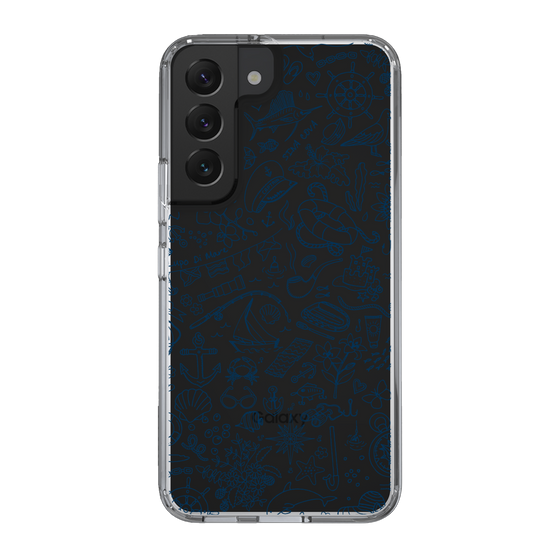 Slim Protection Case［ SINA COVA - Marine Line Art - Navy ］