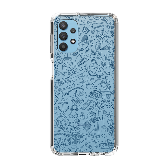 Slim Protection Case［ SINA COVA - Marine Line Art - Navy ］