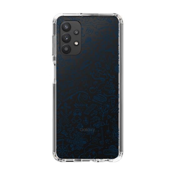 Slim Protection Case［ SINA COVA - Marine Line Art - Navy ］