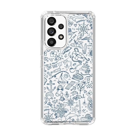 Slim Protection Case［ SINA COVA - Marine Line Art - Navy ］