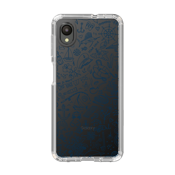 Slim Protection Case［ SINA COVA - Marine Line Art - Navy ］